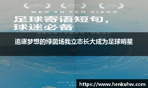 追逐梦想的绿茵场我立志长大成为足球明星